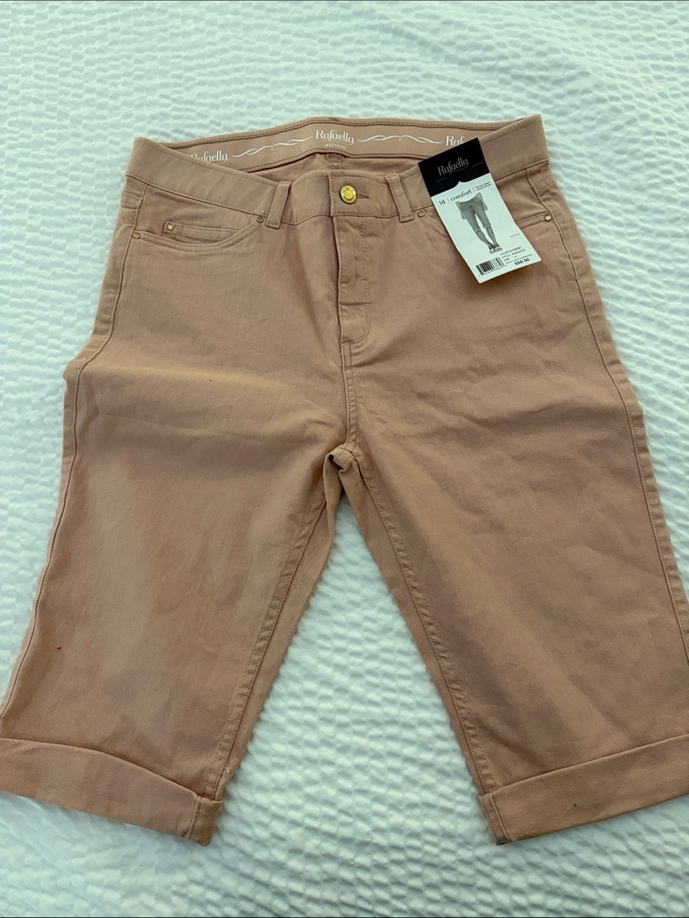 Rafaella Blush Tan Bermuda Shorts